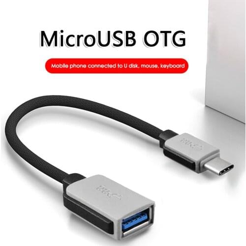 Nylon Braided USB 3.1 Type-C Male to USB Female Data Sync Cable USB OTG Adapter Data Transfer Cord Wire