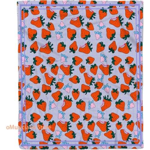 OMusiciano Fresh Kawayi Strawberry popular warm home flannel blanket/sofa/Strawberry travel childrens gift