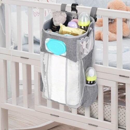 Newborn Baby Bed Organizer Hanging Bags For Newborn Crib Diaper Storage Bags Baby Care Organizer Infant Bedding Nursing Bags