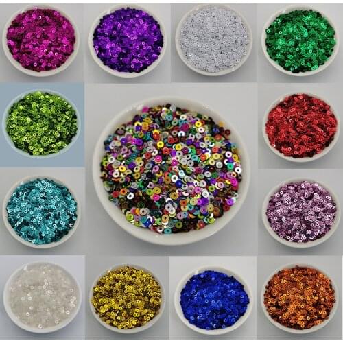 3mm 11g/lot Flat Round PVC Loose Sequins for Crafts Paillette Sewing Garment Bags Shoes Nail Art DIY Accessories Sparkles Sequin