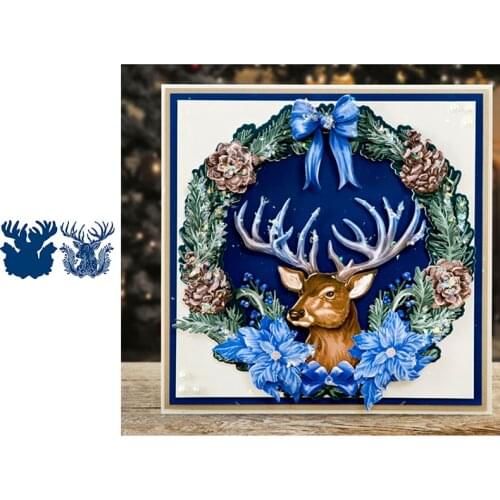 Festive Stag Christmas Metal Cutting Dies Stencils for DIY Scrapbooking Paper Cards Crafts Embossing Diy Decor New 2019 Die