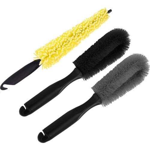 Car Wheel Brush Tire Cleaning Brushes Tools Car Rim Scrubber Cleaner Duster Handle Motorcycle Truck Wheels Car Detailing Brush