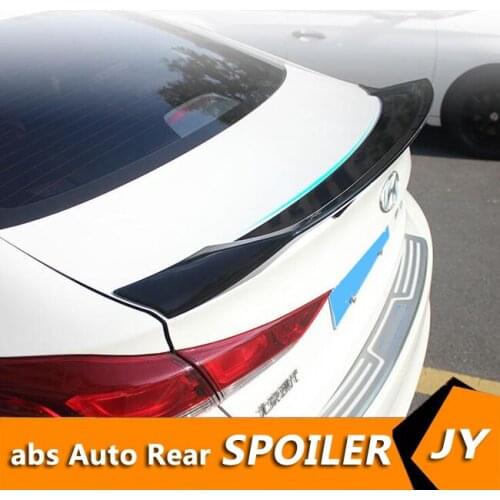For Elantra Spoiler 2016-2019 For Hyundai Elantra Spoiler TF High Quality ABS Material Car Rear Wing Primer Color Rear Spoiler