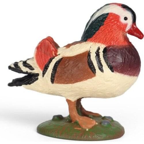 Mandarin Duck Scene Decoration Solid Simulation Wild Animal Model Childrens Cognitive Educational Plastic Toys