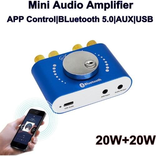 XY KA15H Headphone Amplifier 20W*2 12V 24V HiFi Stereo DAC Dual Channel bluetooth Wireless AUX Type-C Audio Interface Amplifier