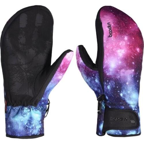 Winter Windproof Snowboard Gloves for Men Women Ski Gloves Waterproof Non-slip Skating Skiing Gloves Cotton Warm Mittens