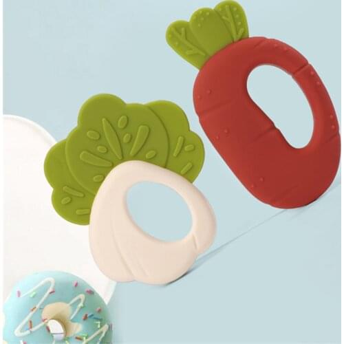 Baby Teether Vegetable Shape Teether Silicone Toothbrush Toy Brand New Baby Dental Care Toothbrush Training Baby Care