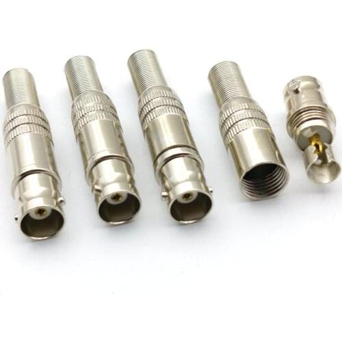 4pcs BNC Female Spring tail Cable Soldering for CCTV Video Monitor CONNECTOR