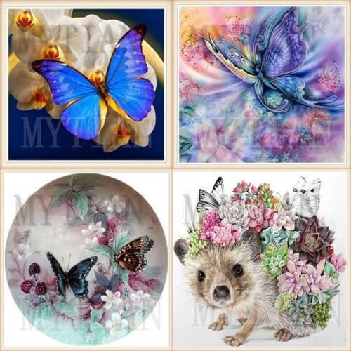 5d diamond painting full square/round drill butterfly flower picture diamond mosaic 3d diamond embroidery wall sticker home gift
