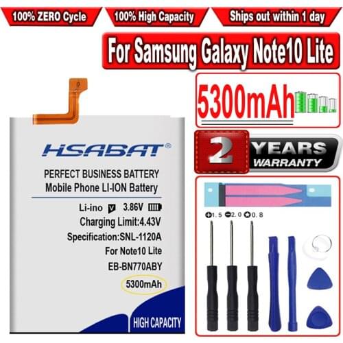 HSABAT 5300mAh EB-BN770ABY Battery for Samsung Galaxy Note10 Lite / Note 10 Lite