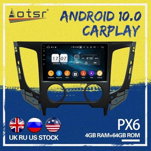 AOTSR Car gps For Mitsubishi TRITON L200 MT 2015 Android 10.0 System Car GPS Navigation Touchscreen Octa core Car Radio play