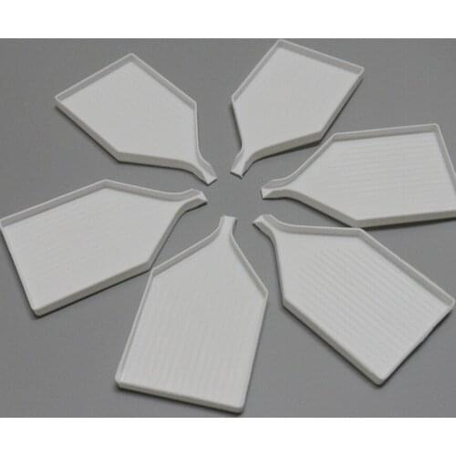 White Plastic Square Rectangle DIY Diamond Openings Plate Painting Arrange Tray DIY Diamond Tool Accessories 5.9*11CM AS1000