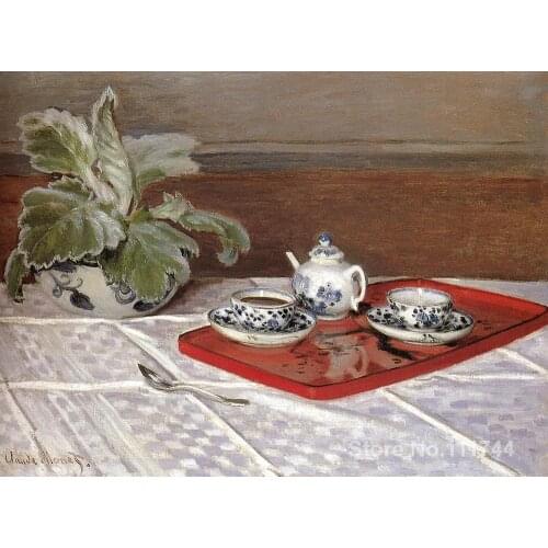The Tea Set Claude Monet paintings for sale Landscape art Handmade High quality