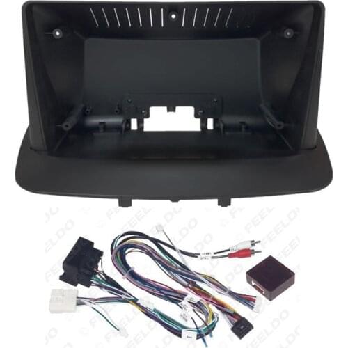 FEELDO Car Stereo 9" Big Screen 2Din Fascia Frame For Renault Megane 3 Audio Dash Fitting Panel Frame Kit and power cable