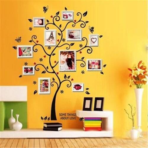 DIY Photo Family Tree Frame PVC Wall Sticker Home Decor Decal Fashion Living Room Bedroom Sofa Vintage Poster Wall Art Decals