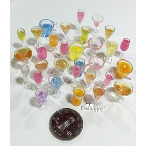 G05-X4455 children baby gift Toy 1:12 Dollhouse mini Furniture Miniature rement-Simulation cocktail 5pcs/set