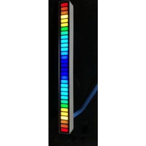 GHXAMP 40 LED Music Spectrum RGB Colorful Level Indicator 8-Display Modes MIC Voice Control Atmosphere Lights USB 5V 1PC