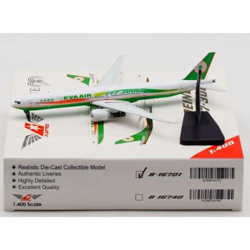 1:400 Alloy Collectible Plane Gift Aviation ALB4EVA701 EVA AIR Boeing B777-300ER Diecast Aircraft Jet Model B-16701 With Stand