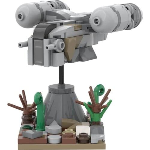 MOC Exquisite Modeling Spaceship Razor Scene Spaceship Figures Building Blocks Educational Toys Childs Gift Movies Model Toy