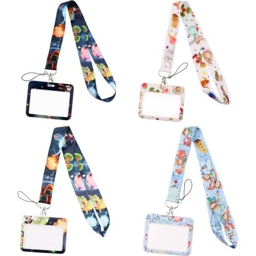 JF0049 Little Prince Cartoon Creative Lanyard Card Holder Student Hanging Neck Phone Lanyard Badge Subway Access Card Holder