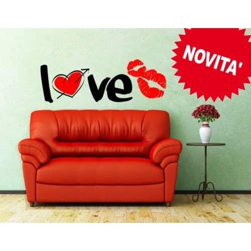 Wall sticker Love & Kiss-measures 100x35 cm-wall decoration, wall stickers, wallpaper