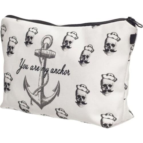 2020 Europe and the United States new popular storage cosmetic bag digital printing skull Skull makeup bag cosmetic bag