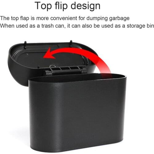 Portable Car Trash Can Bin Organizer Garbage Dump For Trash Can Cars Storage Pockets Closeable Auto Car Accessories Interior