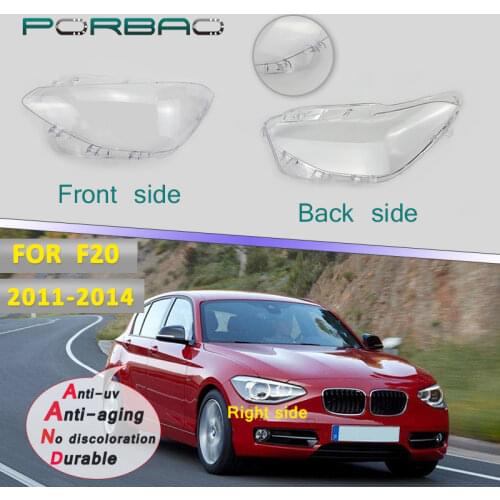 Headlight Transparent Glass Lens Cover for 116i 118i 120i 1 series F20 11-14 Headlamp Lampshade Clear Auto-Shell Replacement DIY