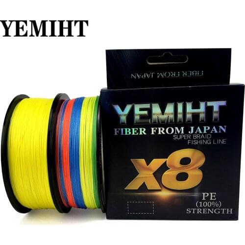 YEMIHT Fishing Braided Fishing Line 500M 300M 100M 8 Strands Multifilamento 0.14mm - 0.40mm for carp fishing