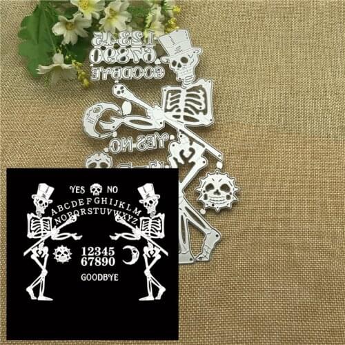 Christmas Halloween skull figure 26 alphanumeric photo Metal Cutting Dies Craft Stamps die Cut Embossing Card Make Stencil
