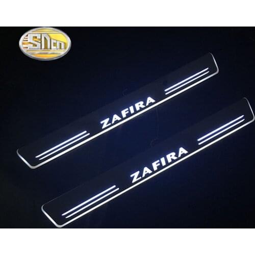 SNCN LED door sill for Opel Zafira Led moving light door scuff plate welcome pedal light accessories