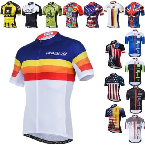 Weimostar Pro Mens Cycling Jersey Tops Summer Mountain Bike Clothing Breathable Bicycle Shirt MTB Bike Jersey Cycling Wear Ropa