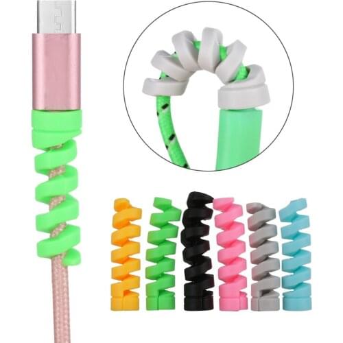 Multi-colored Platsic Protector Saver Cover For Apple iPhone 8 X Lightning USB Charger Cable Cord Data Line Cover Accessories