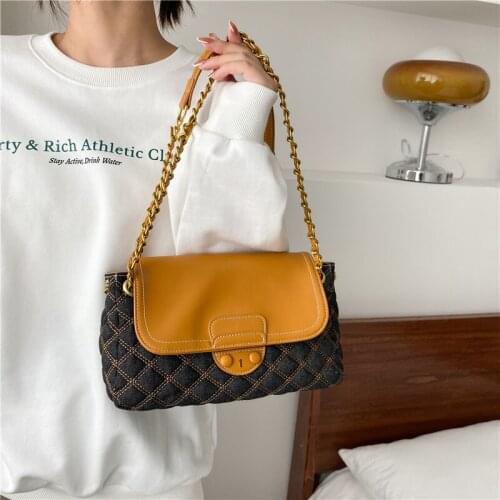 For Women New Denim Handbag Brand Purses Crossbody Bags Designer Satchel Women Messenger Bag Hand Bag Luxury Chain Shoulder Bag