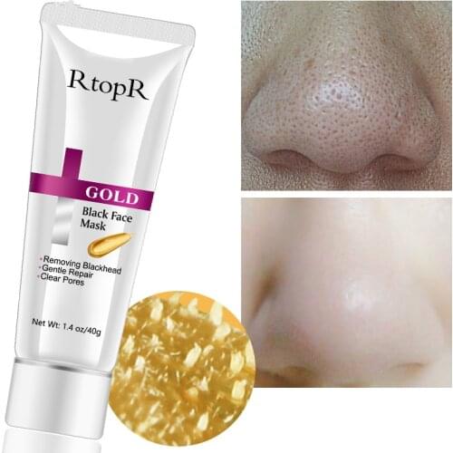 Gold Aloe Blackhead Peel Mask Oilcontrol Deep Cleansing Shrink Pore Acne Treatment Moisturizing Whitening Face Care Mask RtopR