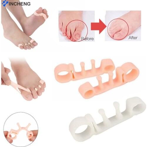 1Pair Silicone Gel Toe Separators Bunion Feet Pads Relief Foot Pain Thumb Valgus Protector Pedicure Adjuster Straightener
