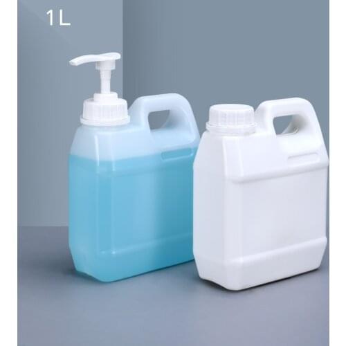 1PCS of 1000ML Square Plastic Jerry Can with Lid HDPE Material Refillable Detergent Container High Quality Packing Container