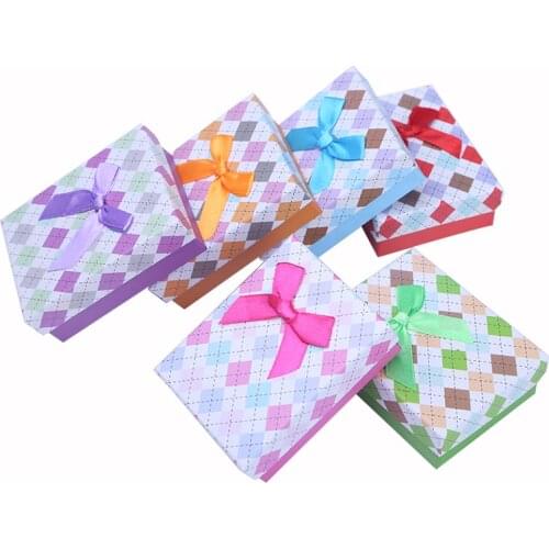 12pcs Jewelry Gift Box Multi Colors A Bijoux Cajas Para Joyas Cardboard Necklace Bracelet Cheap Jewellery Boxes And Packaging