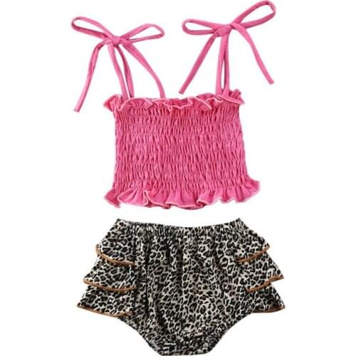 Cute Summer Kid Baby Girl Clothes Toddler Tank Top Vest+Shorts Pants 2Pcs Outfits Clothes Set 0-5 Years