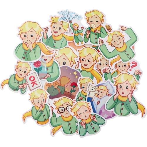 20Set G2128 20pcs Cartoon Little Prince Stickers Waterproof Skateboard Decal Motorcycles Phone Laptop Luggage Stickers
