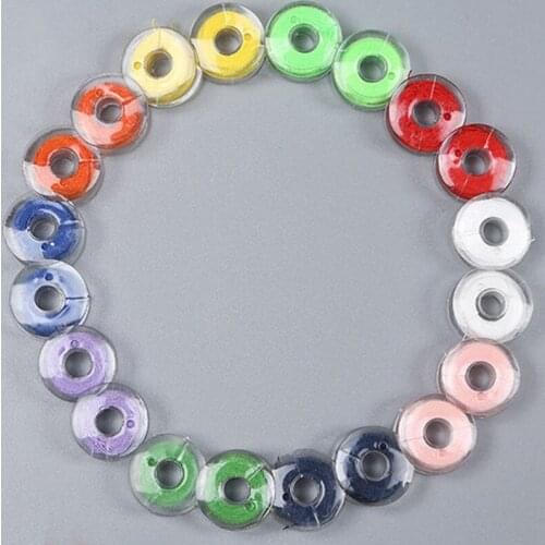 5pcs!! Plastic Bobbins with Thread for Embroidery & Sewing Machines Sewing Multicolor Thread Spools Sewing Machine Bobbins
