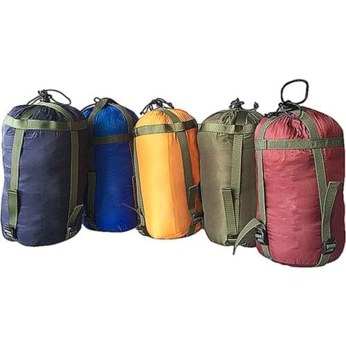 Mountaineering Compression Stuff Sack, Lightweight Sleeping Bag Storage Holder with Drawstring Closure Portable