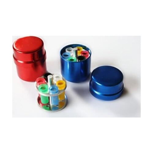 2pcs/set Autoclave Round gutta percha points holder gutta percha block dental lab ( Bue & Red )