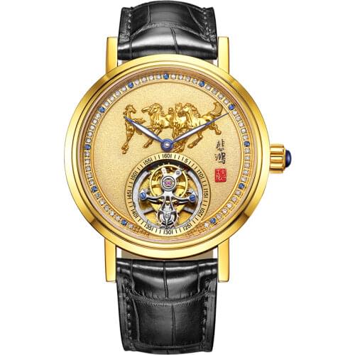 Brand Luxury Business Tourbillon Men Watch Top Automatic Mechanical Inlaid Natural Jade Real Diamond 2020 personality man Watch