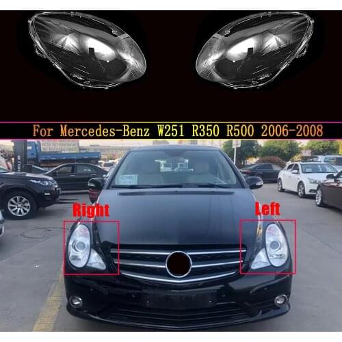 Auto Lamp Case For Mercedes-Benz W251 R350 R500 2006 2007 2008 Glass Lens Shell Car Front Headlight Cover Light Caps