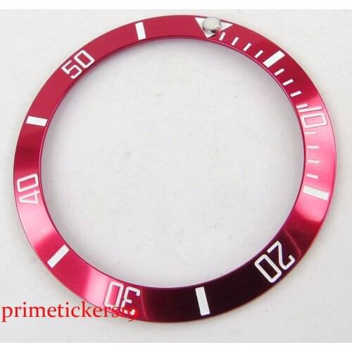 38mm watch bezel Chinese red aluminum alloy ring Insert fits for 40mm automatic watch