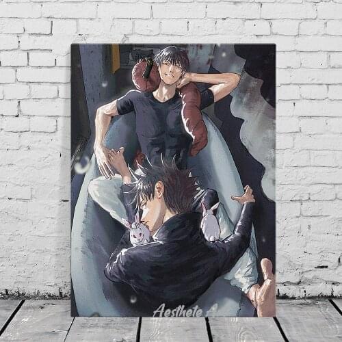 Jujutsu Kaisen Fushiguro Megumi Fushiguro Toji Canvas Painting Wall Art Poster Print Picture Living Room Decoration Home Decor