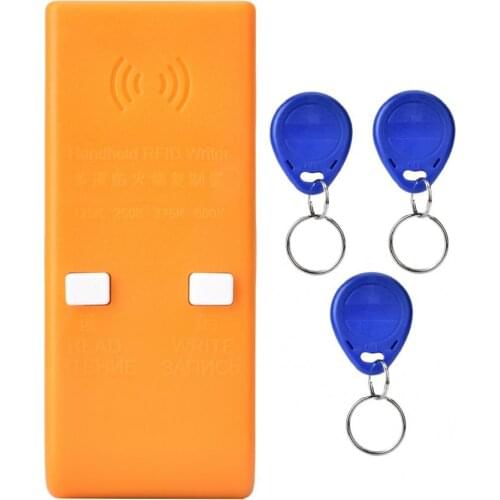 NEW card reader Handheld Yellow RFID Encrypted Copier Reader Writer Duplicator 125KHZ 250KHZ rfid copier