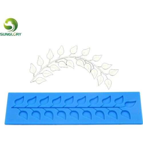 Leaf Pattern Silicone Lace Mold Cake Lace Mat Sugar Baking Mold For Cupcake Decoration Cake Decorating Tools Kitchen Accessories