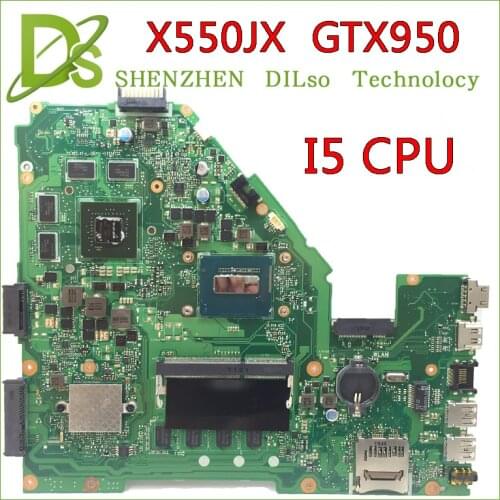 KEFU X550JX Motherboard For ASUS X550JX X550JD ZX50J FX50J A550J Laptop Motherboard X550JK Mainboard I5 GTX950 Motherboard